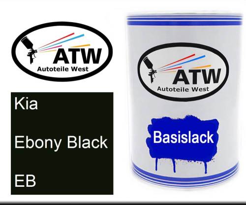 Kia, Ebony Black, EB: 500ml Lackdose, von ATW Autoteile West.